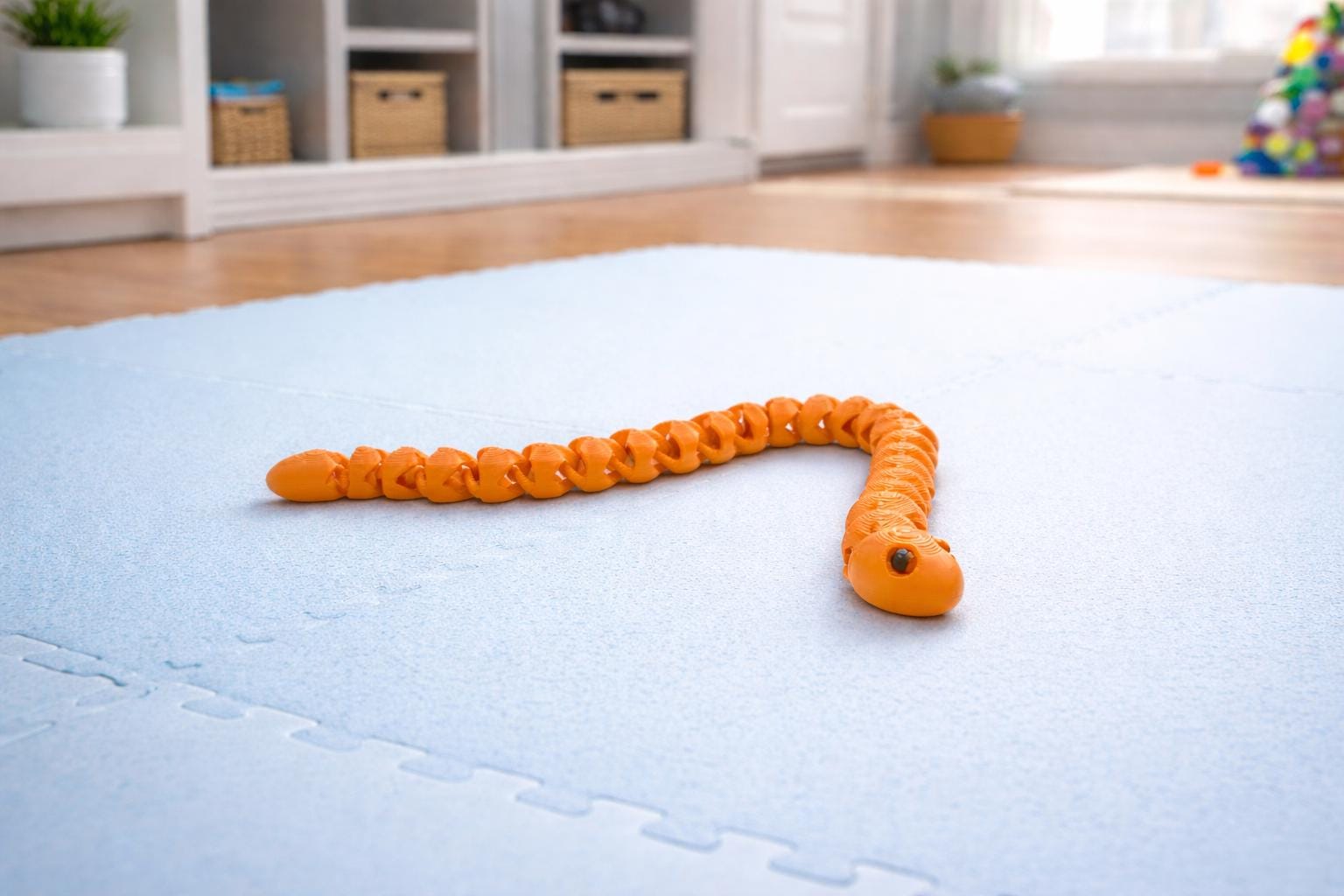 Articulated Mini Snake Fidget Toy – 3D Printed Pocket Pet